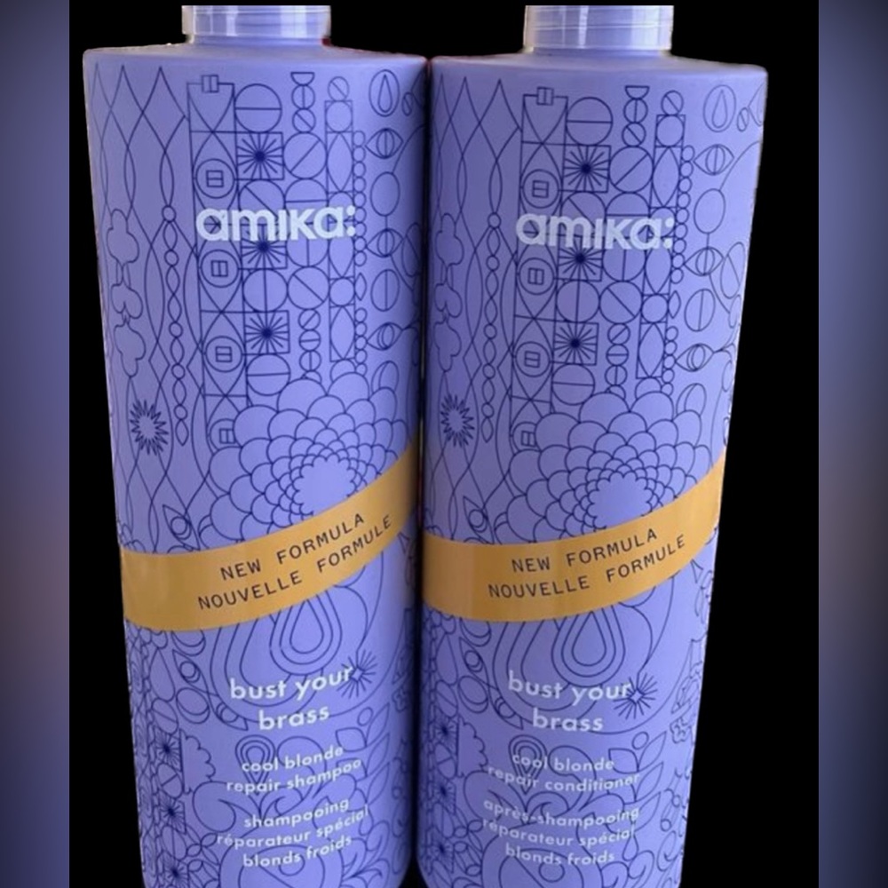 Amika Bust Your Brass Blonde. 1 liter- shampoo or 1 liter- conditioner